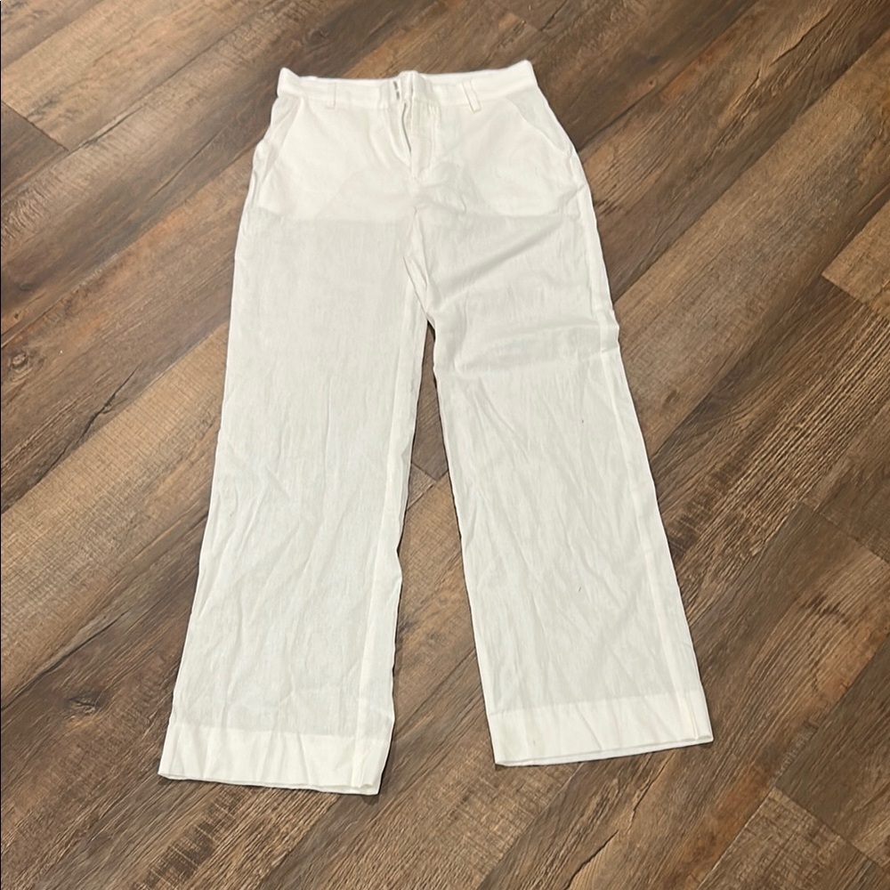Oh Polly White Wide Leg Pants